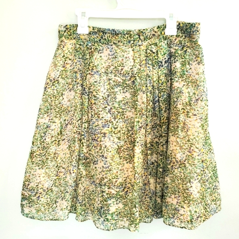 Multicolor silk skirt